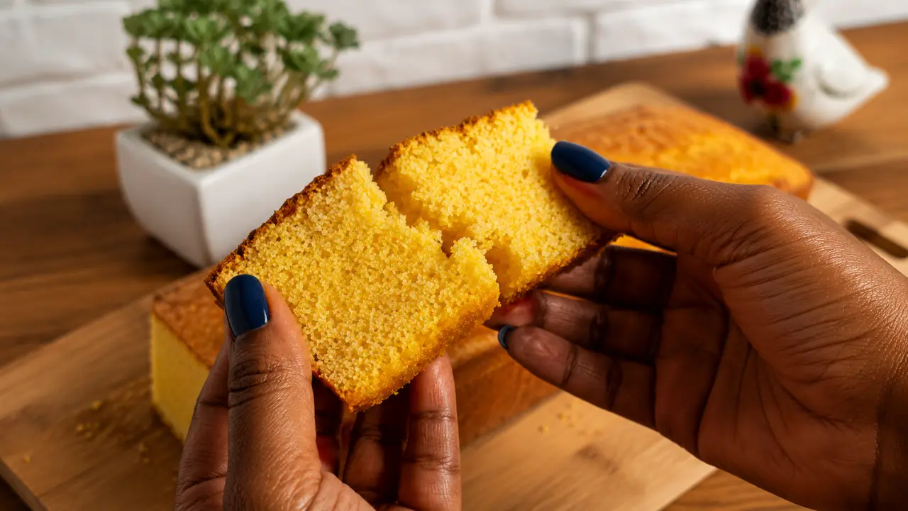 Delicioso Bolo de Fubá para Diabéticos