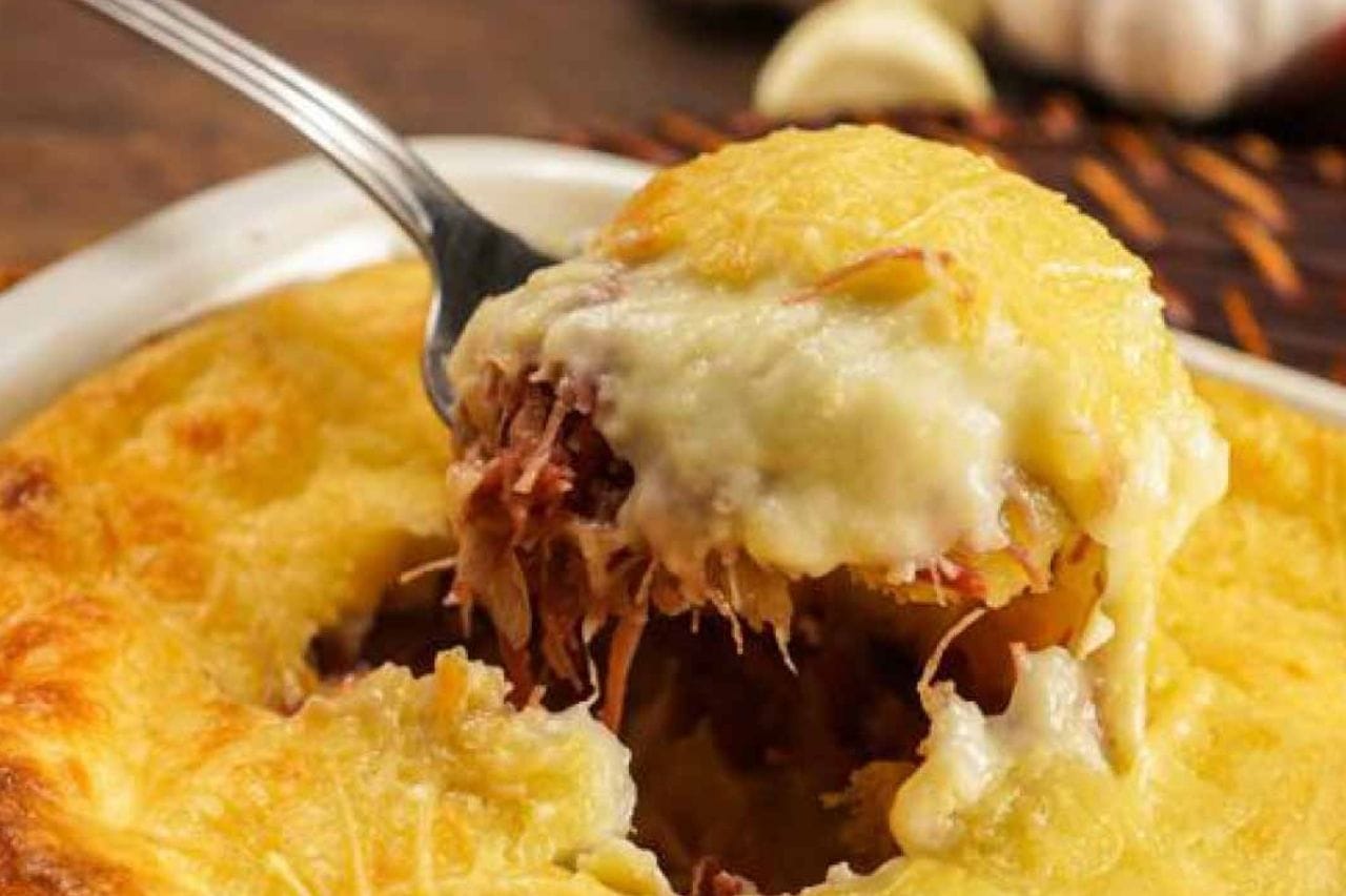 Escondidinho de Carne Seca na Air Fryer