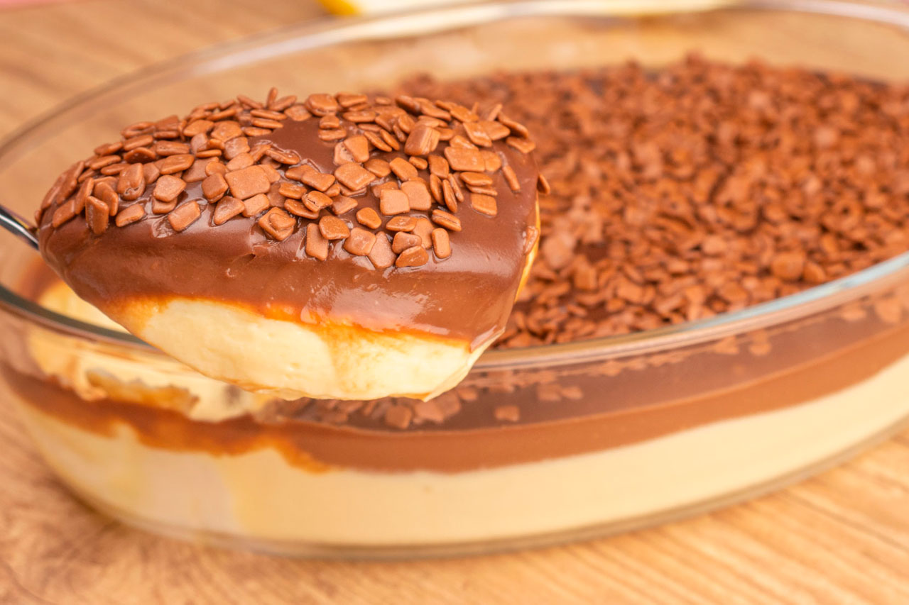 Mousse de Maracujá com Chocolate em 8 minutos