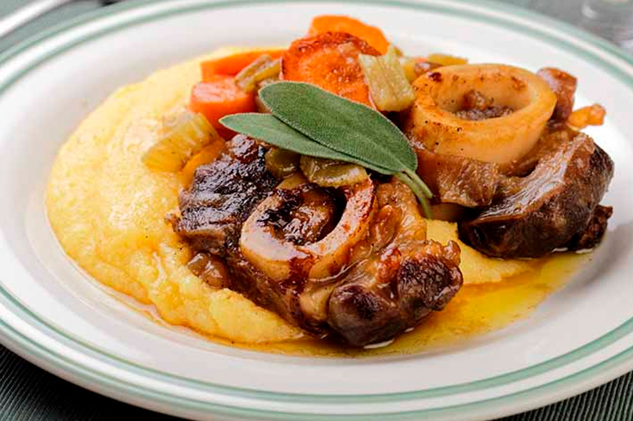 Ossobuco com Polenta Cremosa