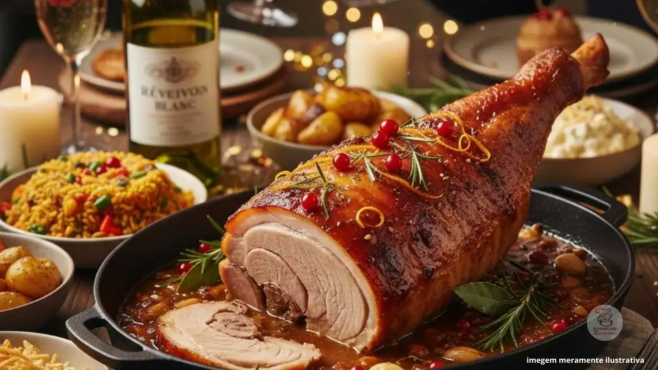Pernil Assado de Natal e Ano Novo: A técnica para a carne marinar no vinho e nunca ficar seca